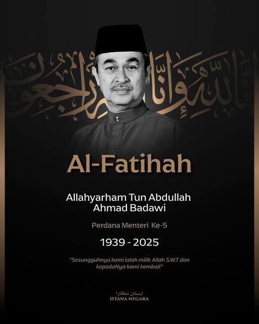 King, Queen express condolences to Tun Abdullah’s family King, Queen express condolences to Tun Abdullah’s family