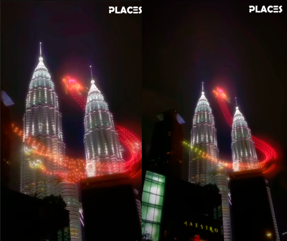 Majestic dragon circles Petronas Twin Towers, drone show stuns crowd