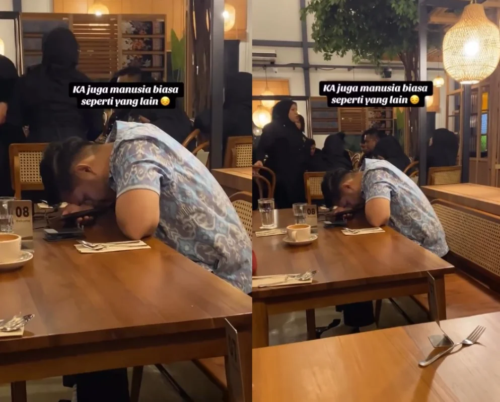Malaysians_express_concern_after_video_shows_Khairul_Aming_resting_on_Rembayung_restaurant_table Malaysians express concern after video shows Khairul Aming resting on Rembayung restaurant table
