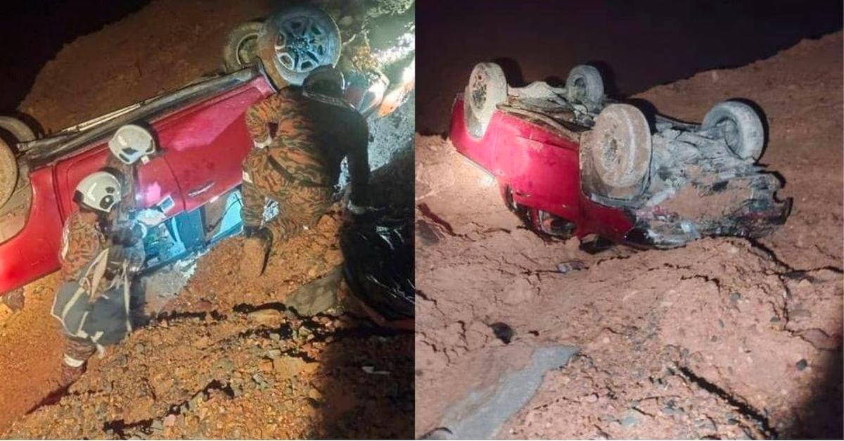 Man cheats death after vehicle plunges into ravine Man cheats death after vehicle plunges into ravine