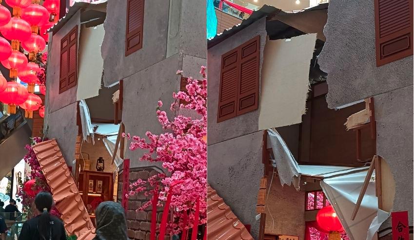 Man falls from 7th floor of Penang mall into CNY display 