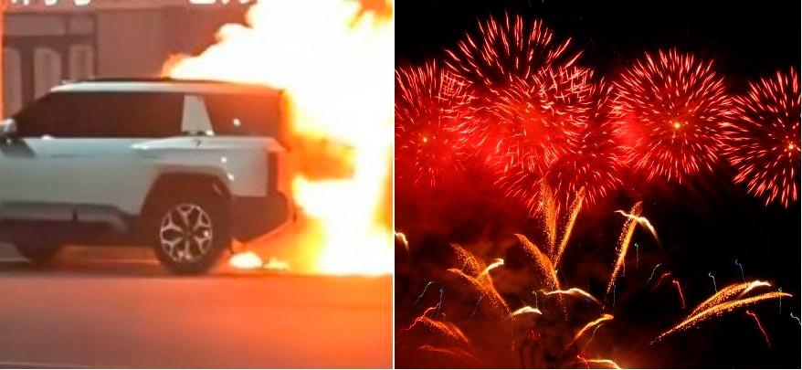 Man's newly purchased BYD up in flames in China after child sets off fireworks Man's newly purchased BYD up in flames in China after child sets off fireworks