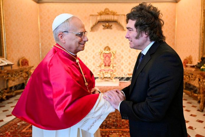 Milei meets Pope Leo, confirms visit to Argentina