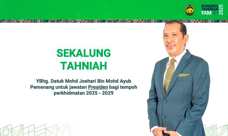 Mohd Joehari is new FAM President Mohd Joehari is new FAM President