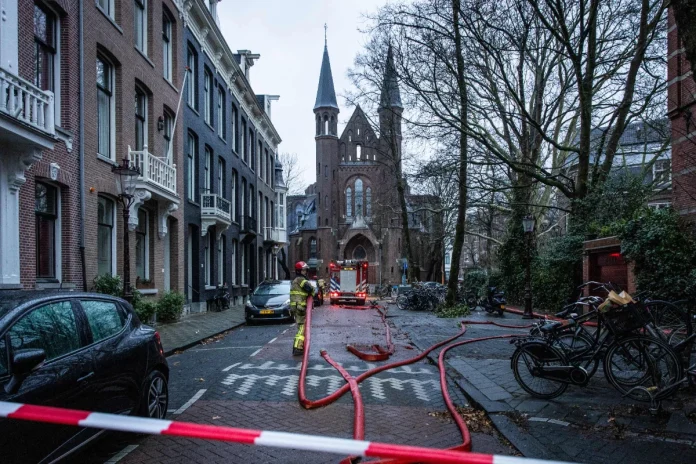 Amsterdam church gutted by fire amid violent Dutch New Year's Eve