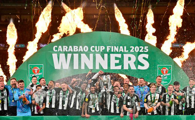 Newcastle stun Liverpool in League Cup final to end 56-year trophy drought Newcastle stun Liverpool in League Cup final to end 56-year trophy drought