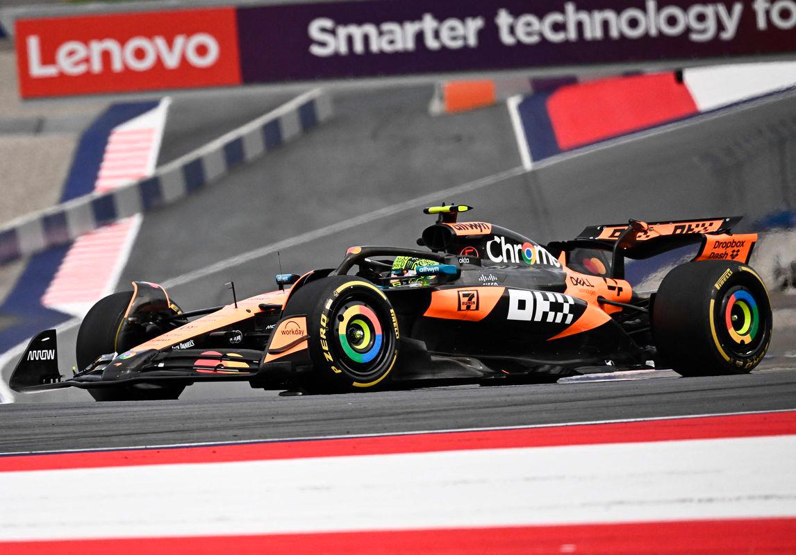 Norris leads McLaren 1-2 in Austrian GP practice session Norris leads McLaren 1-2 in Austrian GP practice session