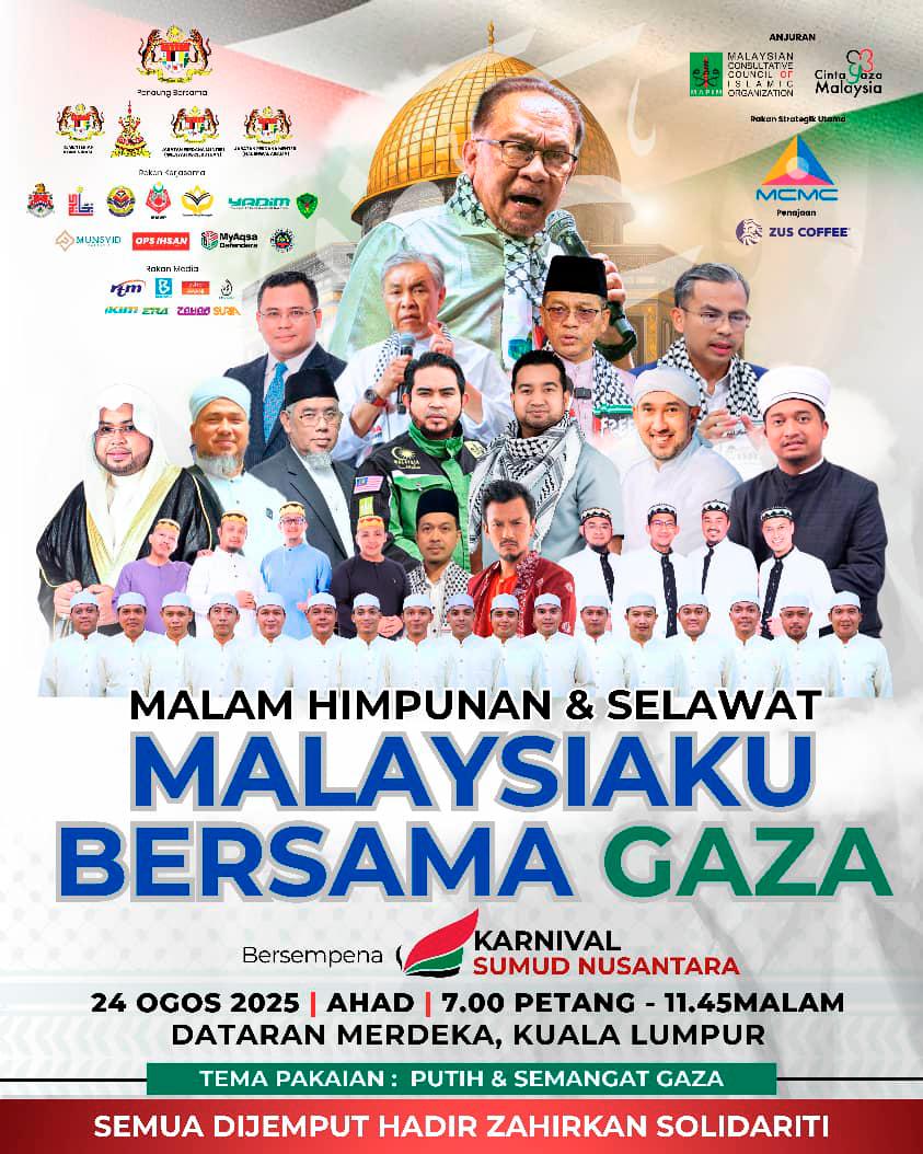 Over 100,000 to join Gaza solidarity gathering at Dataran Merdeka