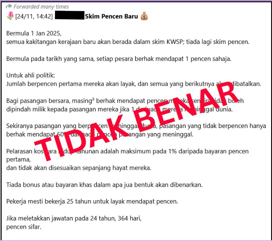 PSD denies changes to Malaysia government pension scheme