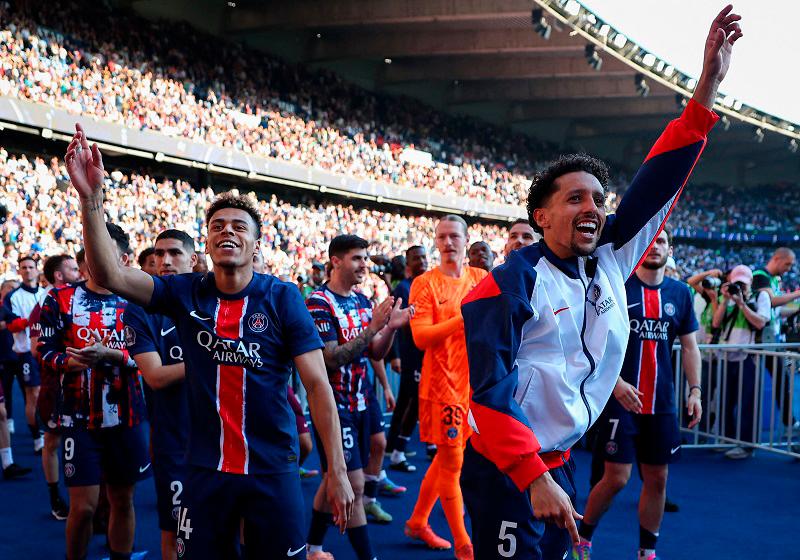 PSG win 13th French title ahead of Aston Villa Champions League clash