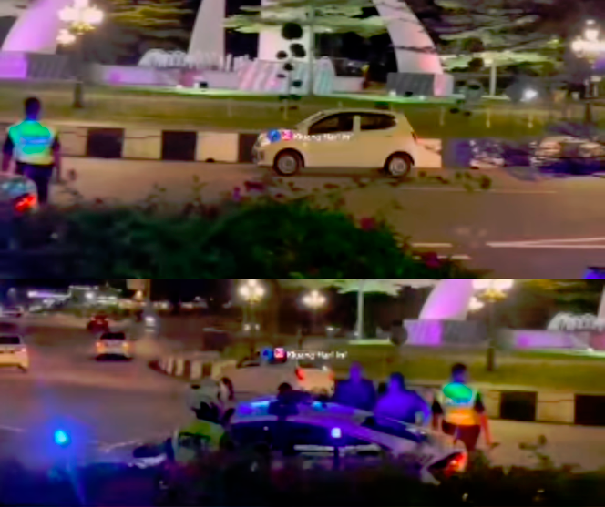 Pemandu Axia mengelilingi bulatan Kluang tanpa henti sehingga intervensi polis, netizen terpegun Pemandu Axia mengelilingi bulatan Kluang tanpa henti sehingga intervensi polis, netizen terpegun