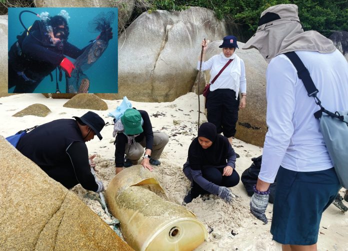 Perhentian Island cleanup nets 70kg trash