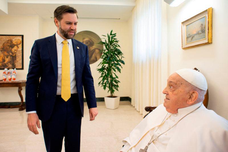 Pope Francis, Trump critic, meets US VP Vance on Easter morning