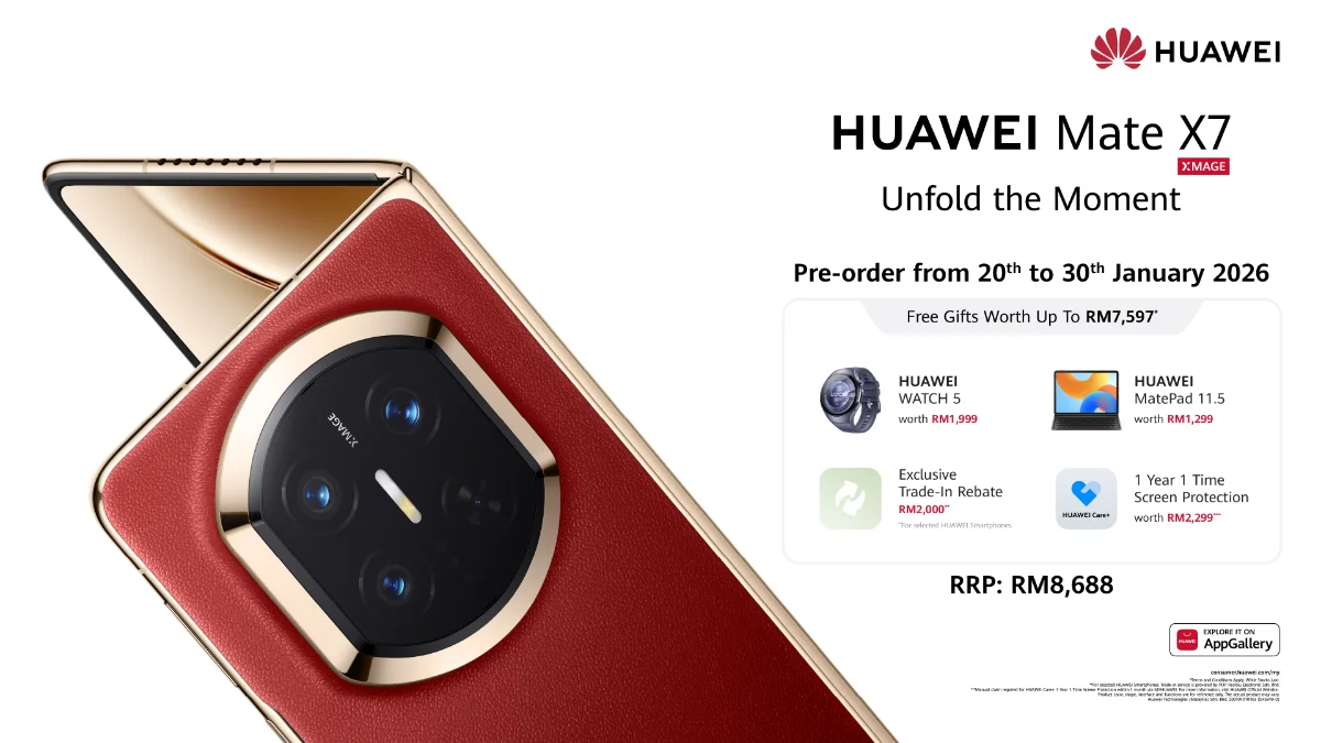 Huawei mate x7 foldable launches in malaysia at rm8,688