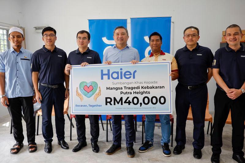Putra Heights fire: HAIER contributes RM40,000 to lighten medical cost of victims