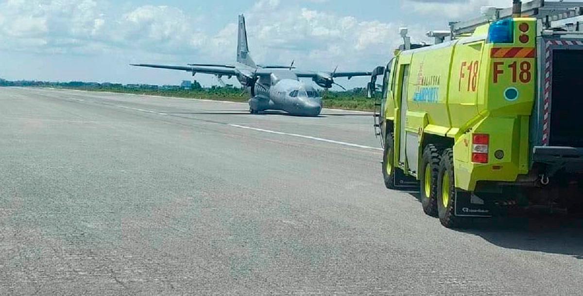 RMAF plane skids at Kuching airport, runway closed until 3pm