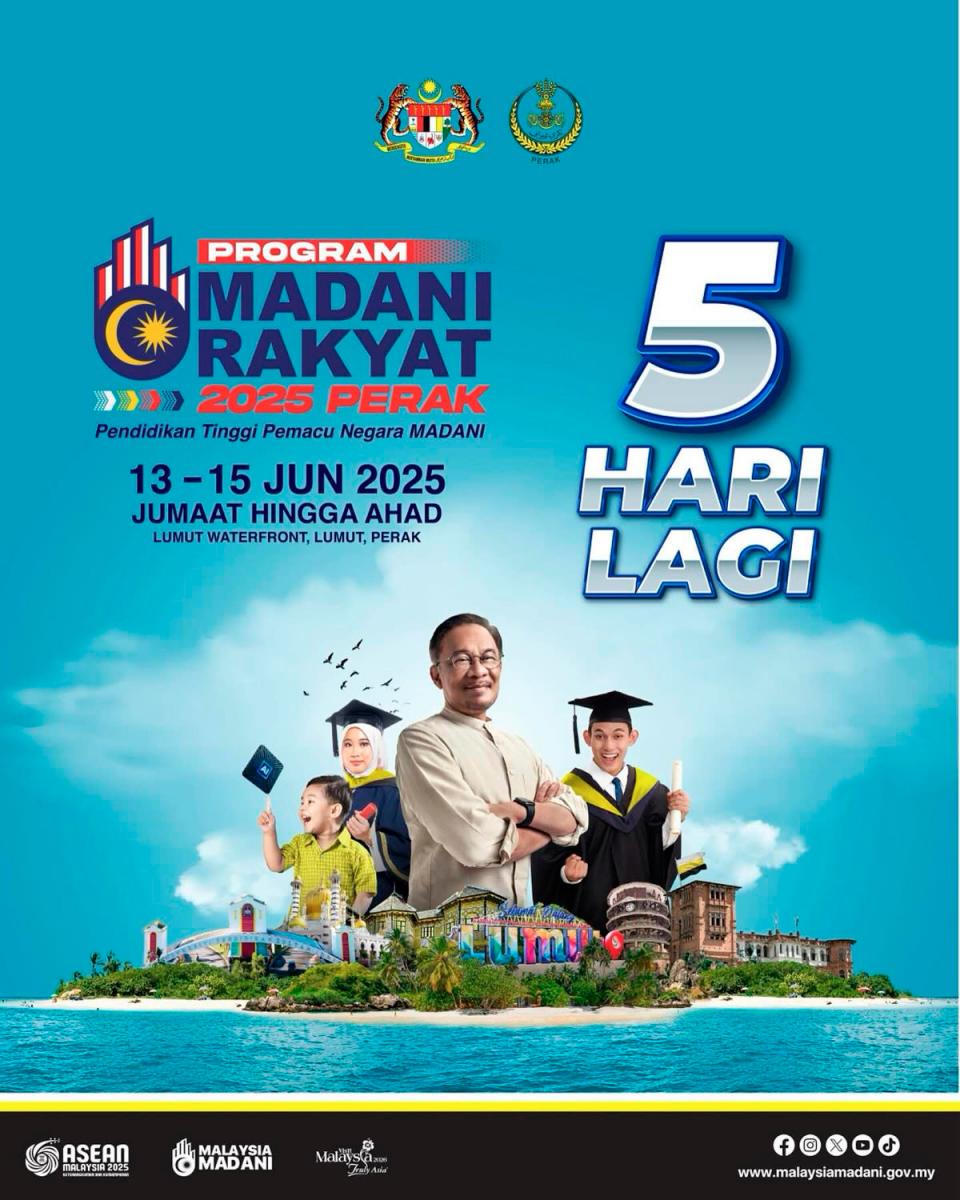 Road closures from today for MADANI Rakyat Programme in Lumut Road closures from today for MADANI Rakyat Programme in Lumut