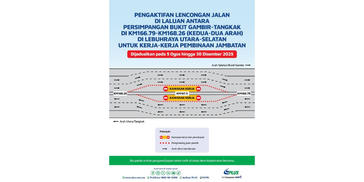 Road diversion between Bukit Gambir and Tangkak from Aug 5 Road diversion between Bukit Gambir and Tangkak from Aug 5