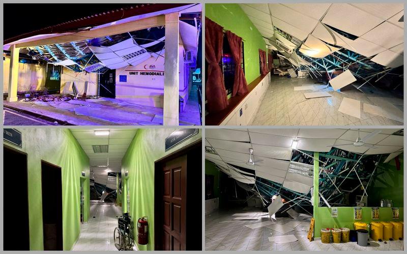 Roof collapse at Pasir Mas Hospital's Haemodialysis Unit, no casualties