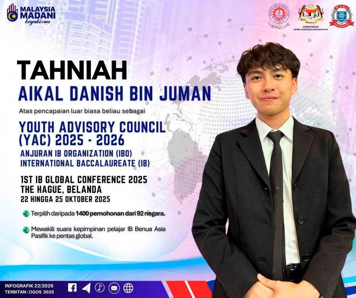 Sabah student Aikal Danish joins IB Global Youth Advisory Council