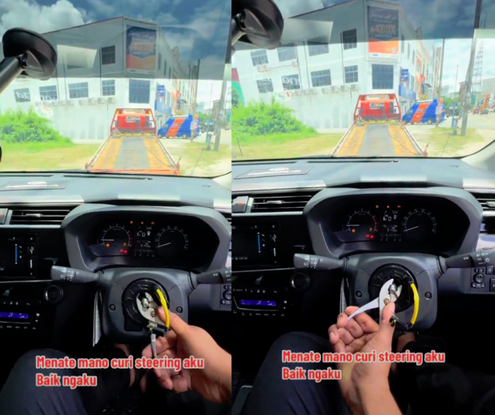 Steering wheel stolen at Kelantan Hospital, man drives MyVi with pliers — Netizens call him legend