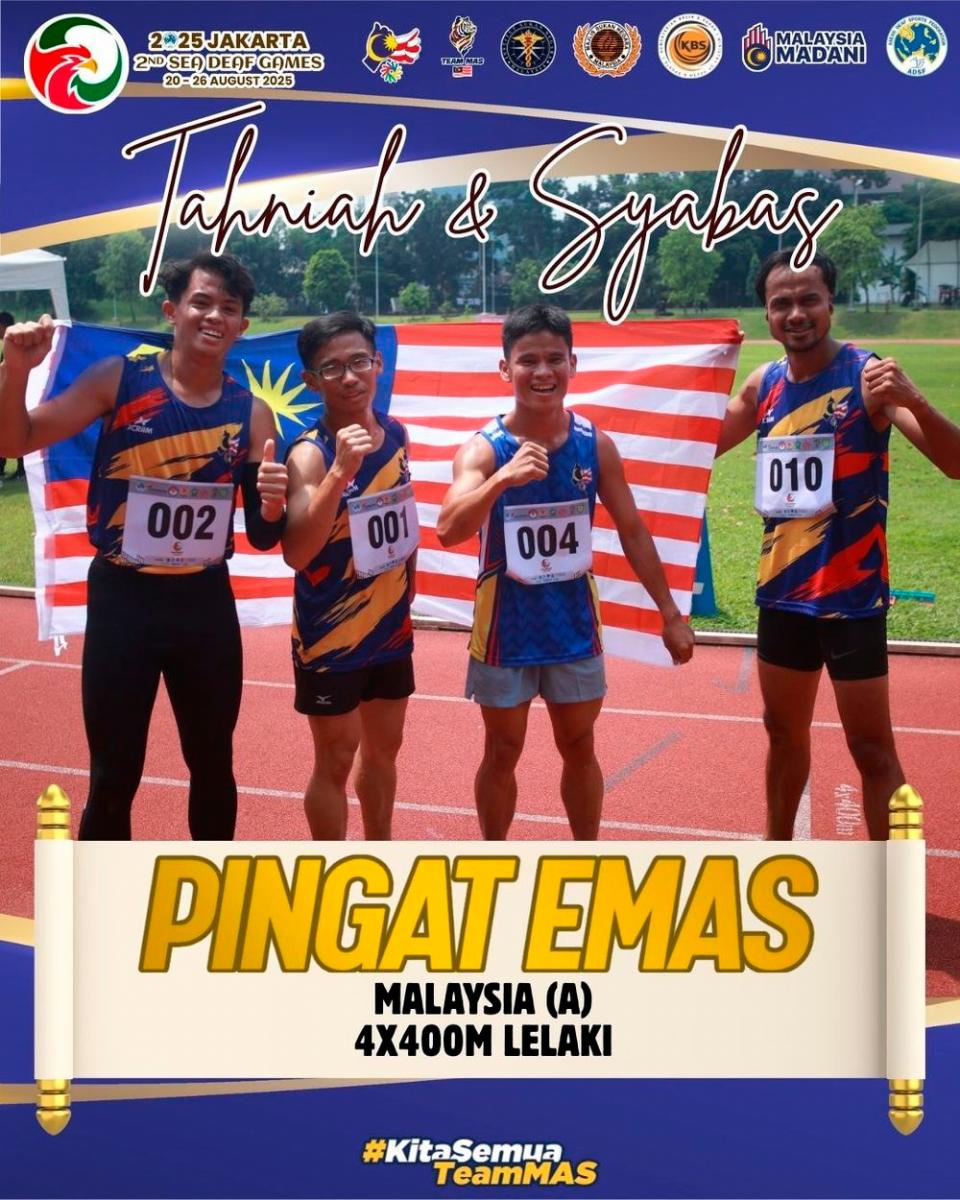 Sukan SEA Pekak 2025: Malaysia sapu bersih 10 emas olahraga