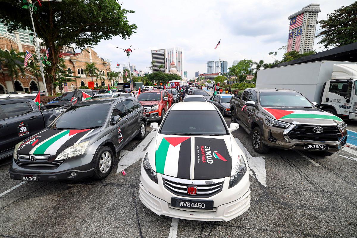 Sumud Nusantara Convoy arrives at Gaza solidarity event in Kuala Lumpur Sumud Nusantara Convoy arrives at Gaza solidarity event in Kuala Lumpur