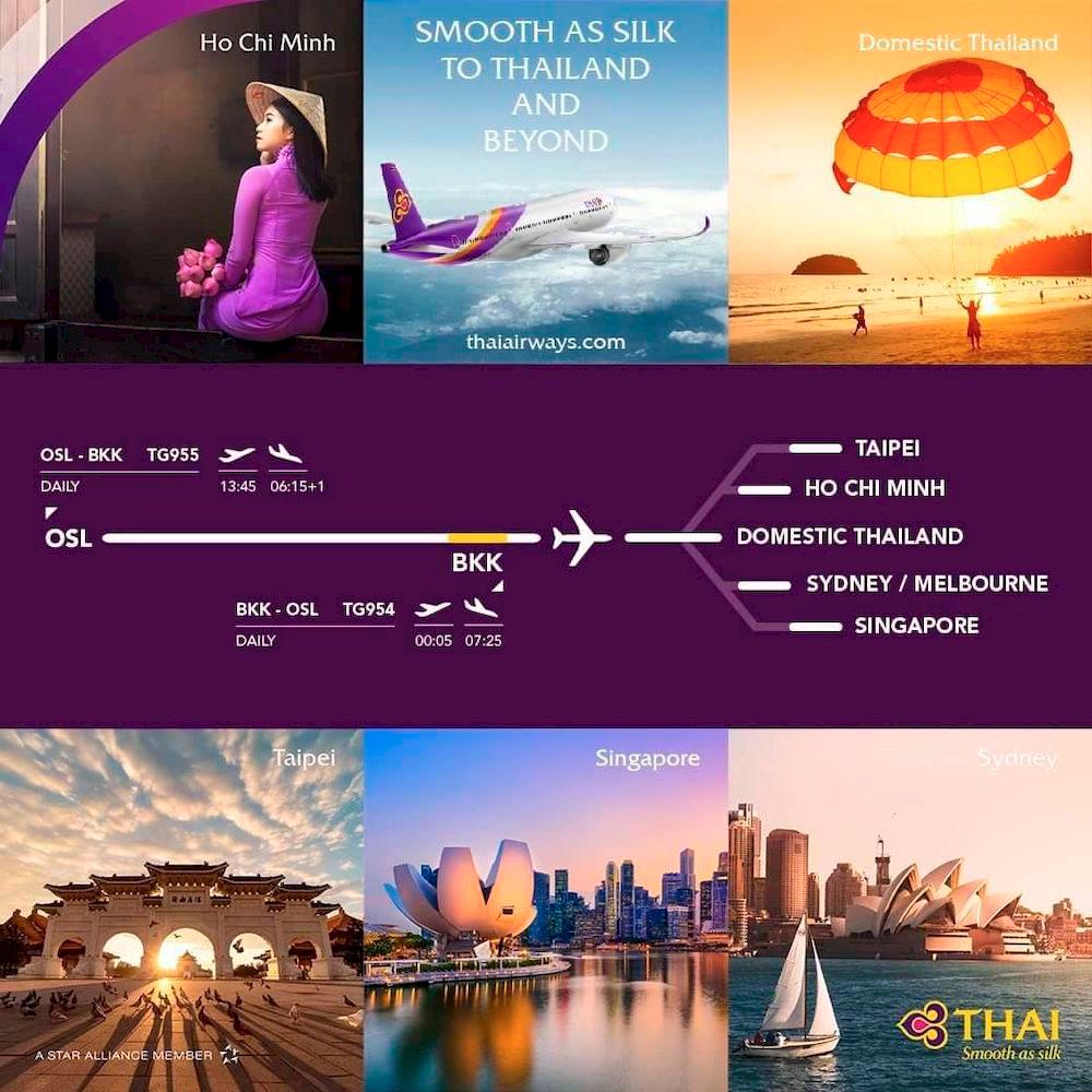 THAI Airways Bolsters the Role of Nordic–Asia Pacific Connectivity Hub to Celebrate 120 Years of Thai–Norwegian Diplomatic Relations THAI Airways Bolsters the Role of Nordic–Asia Pacific Connectivity Hub to Celebrate 120 Years of Thai–Norwegian Diplomatic Relations