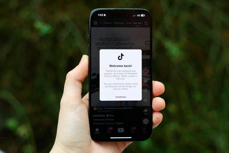 TikTok restores service in US, thanking Trump