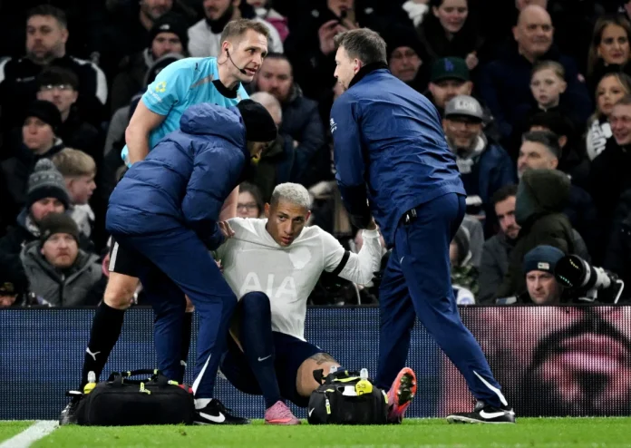 Tottenham's Richarlison sidelined for 7 weeks with hamstring injury