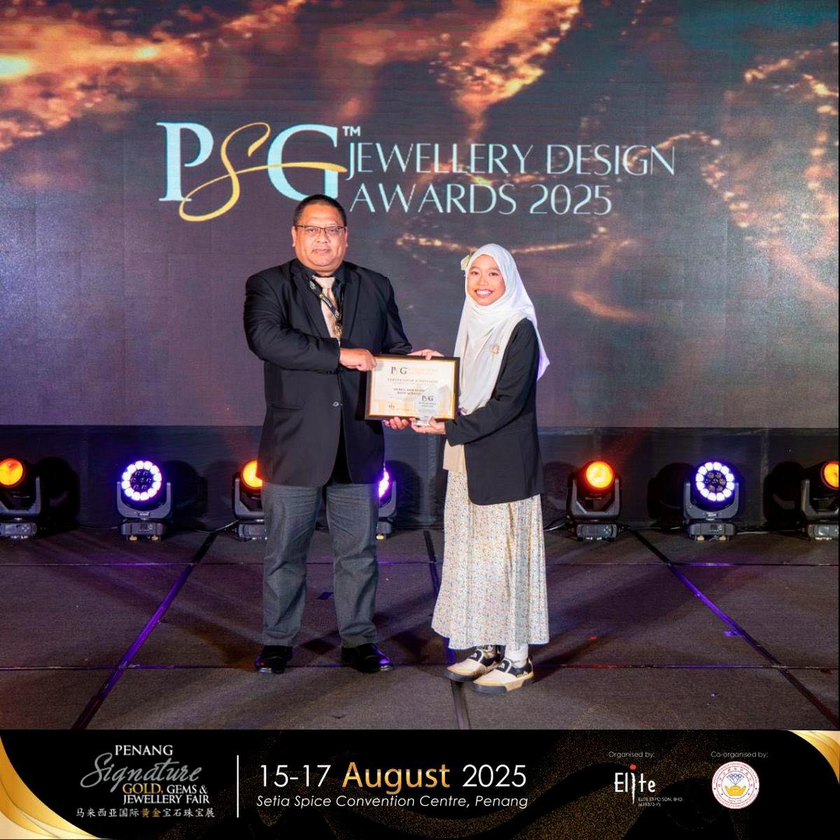 UiTM student wins ring design award at PSG 2025 jewellery competition