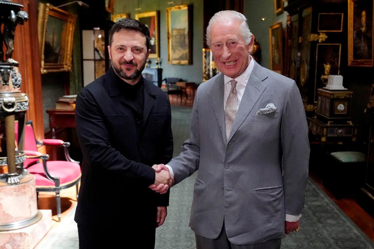 Ukraine’s Zelensky meets King Charles: palace Ukraine’s Zelensky meets King Charles: palace