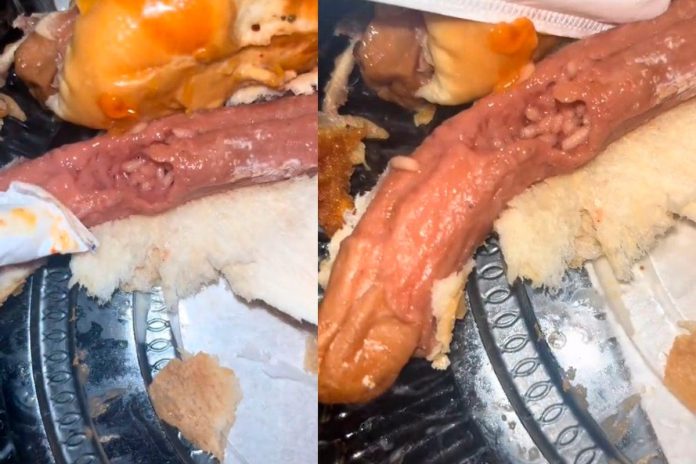 Woman finds live worms inside chicken sausage bun bought at JB hypermarket