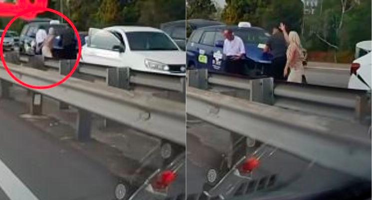 Woman swipes off older taxi driver's 'kopiah' during traffic dispute Woman swipes off older taxi driver's 'kopiah' during traffic dispute