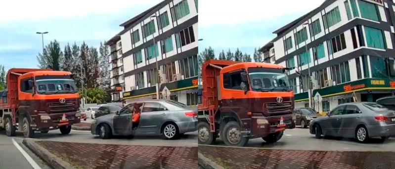 “Wrong way!” – Lorry driver goes against traffic, angers netizens