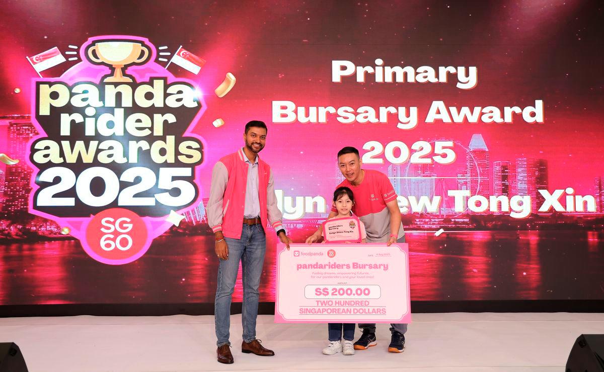 foodpanda honours delivery partners this National Day with S$16,000 in bursaries, double-tipping and rider safety courses