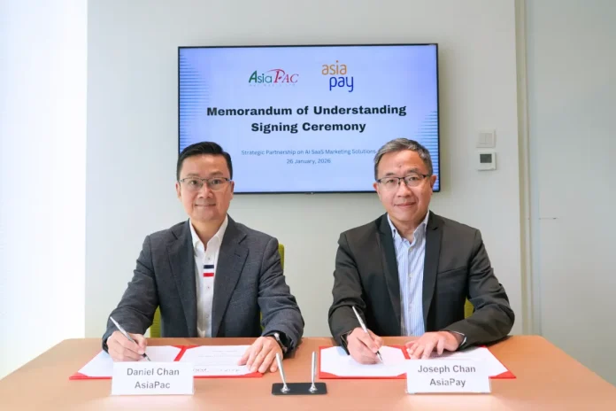mr-daniel-chan-ceo-of-asiapac-and-mr-joseph-chan-ceo-of-asiapay-at-the-mou-signing-ceremony AsiaPac and AsiaPay forge strategic partnership to launch a unified “marketing-plus-payment” growth engine for Asia