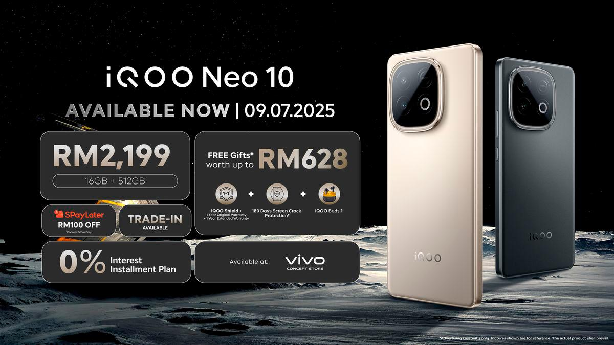 Iqoo neo 10 launches in malaysia, combining flagship-level power with gamer-centric features