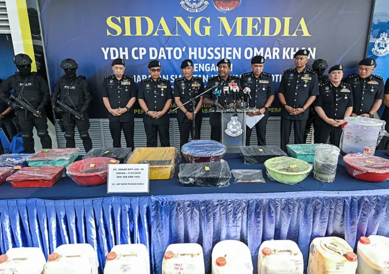 Polis rampas dadah bernilai RM37.3 juta dari stor banglo di Ipoh