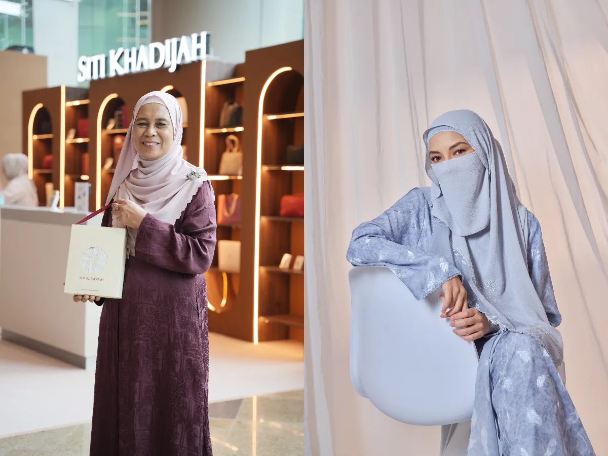 [Left] Founder of Siti Khadijah, Puan Hajah Padzilah Enda Sulaiman and [Right] Founder of Naelofar, Neelofa