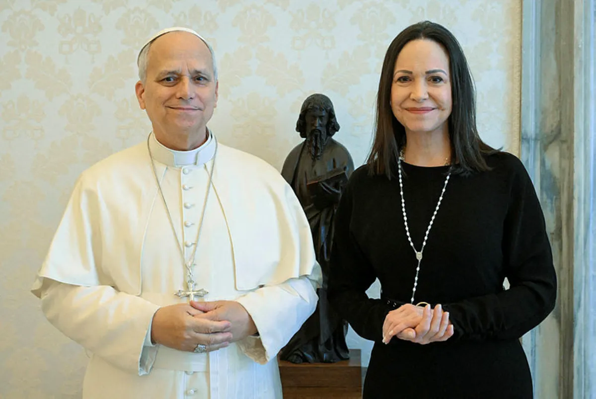 usa-venezuela-pope Venezuela's Machado asks Pope Leo to press for release of prisoners