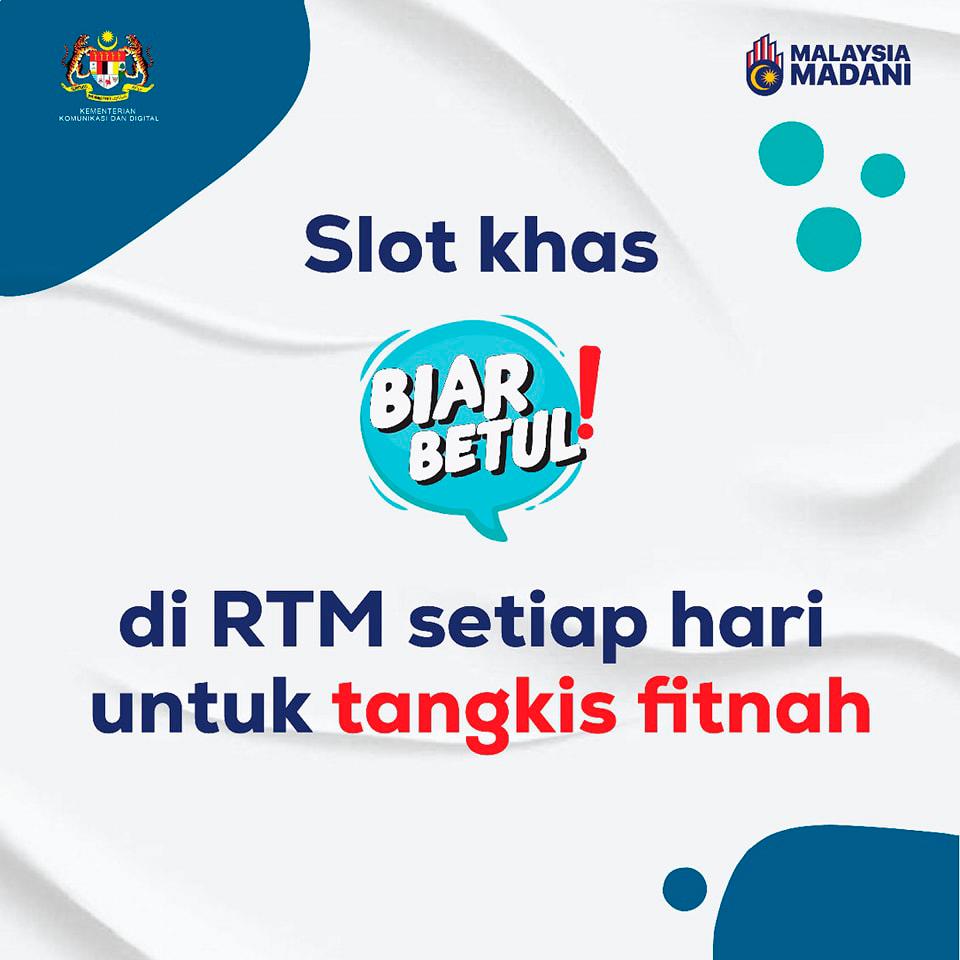 'Biar Betul!', segmen tangkis berita palsu ke udara di RTM mulai Oktober