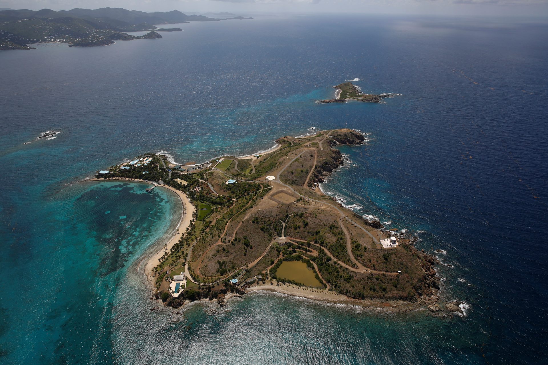 Little St. James Island is seen in an aerial view near Charlotte Amalie Democrat accuses Justice Department of withholding documents on Trump Epstein accusation