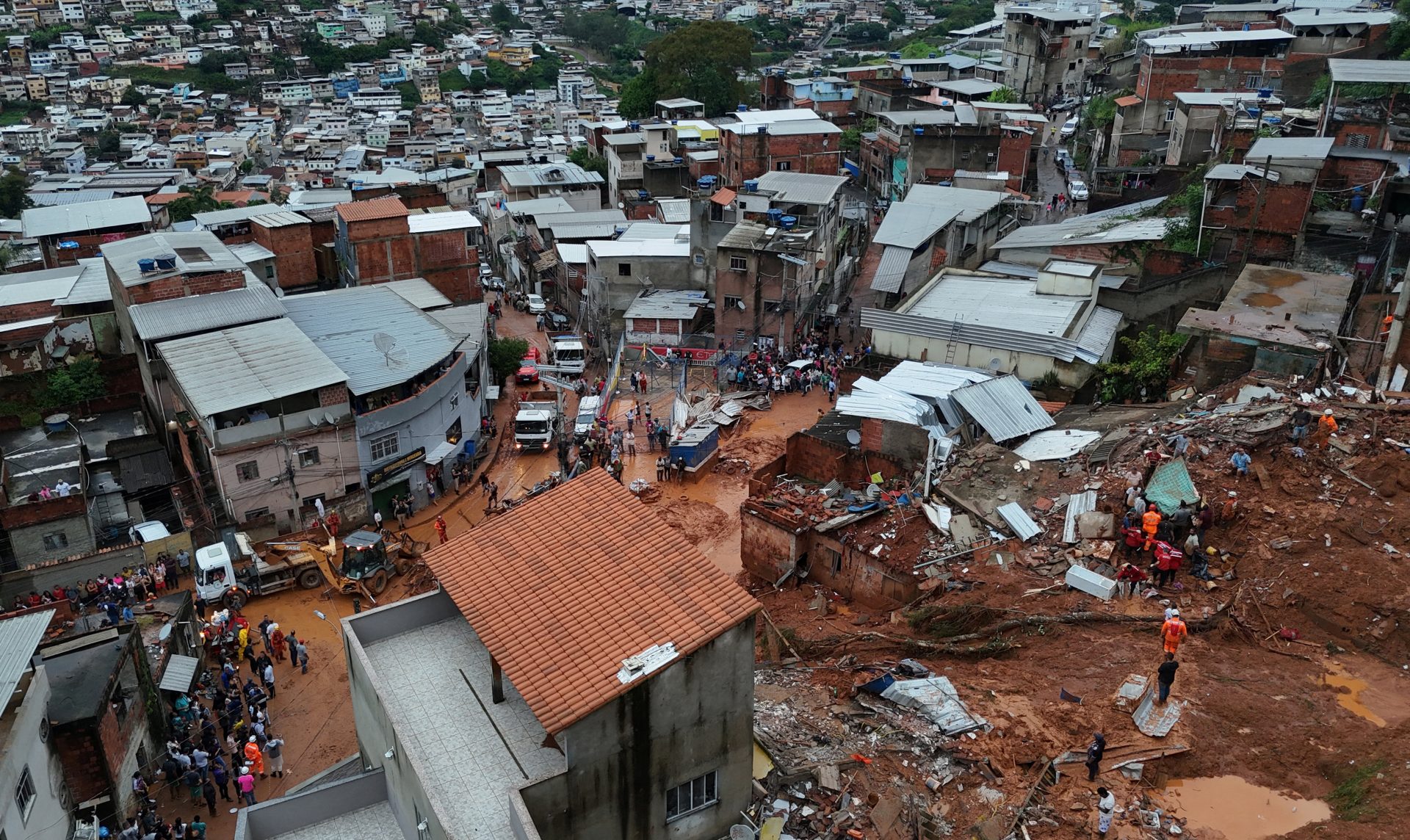 Aftermath of heavy rains in southeastern Brazil Heavy rains kill 30 in Minas Gerais, with dozens missing in Juiz de Fora and Uba, prompting federal aid response.