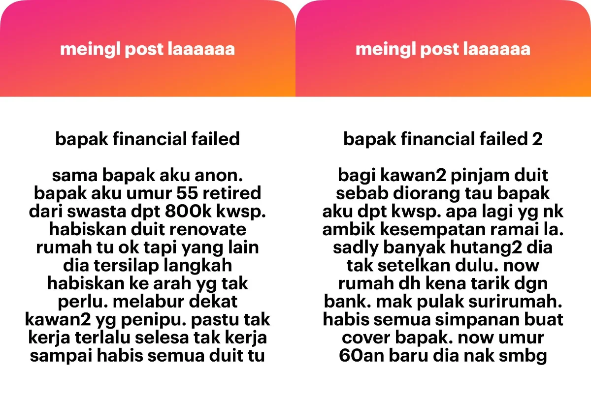 55-year-old_exhausts_RM800k_EPF_savings_on_house_reno__loans_to_friends__invest_in_scams 55-year-old exhausts RM800k EPF savings on house reno, loans to friends, invest in scams