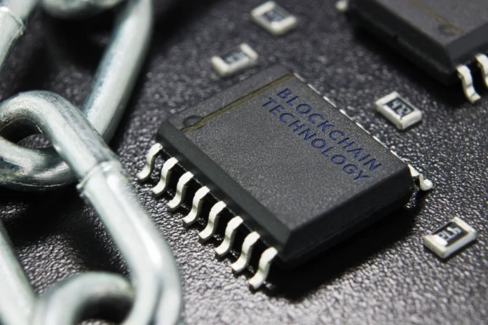 93738927-l Blockchain works as a shared digital ledger, allowing transactions and records to be verified without relying on a single central authority. – 123RFPIC