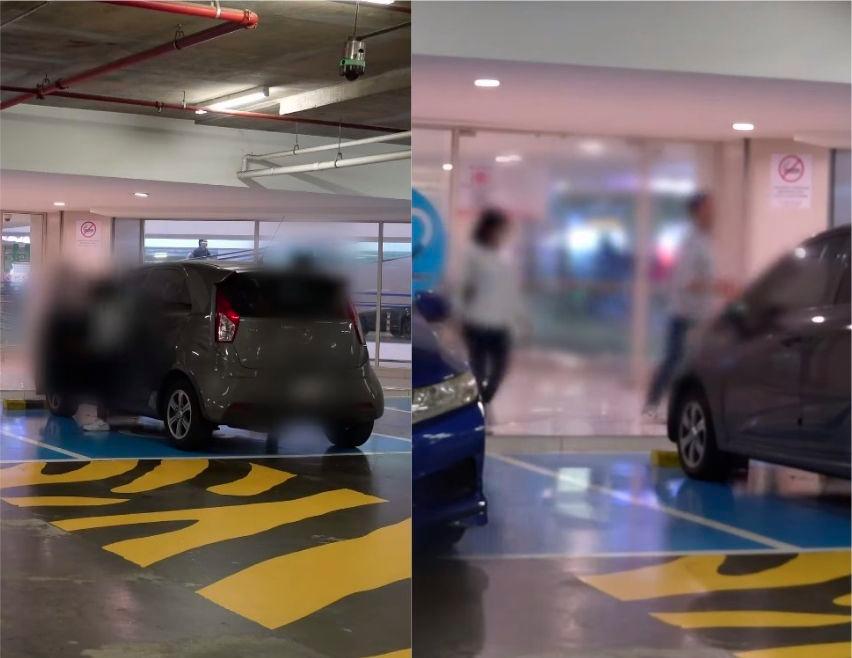 Able-bodied couple caught parking at disabled spot in mall, returns after 40 minutes with multiple purchases