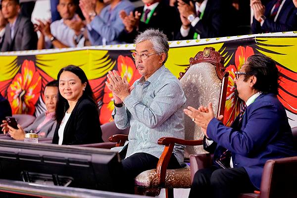 Agong attends Hockey Junior World Cup match between Malaysia and Chile at Bukit Jalil Agong attends Hockey Junior World Cup match between Malaysia and Chile at Bukit Jalil