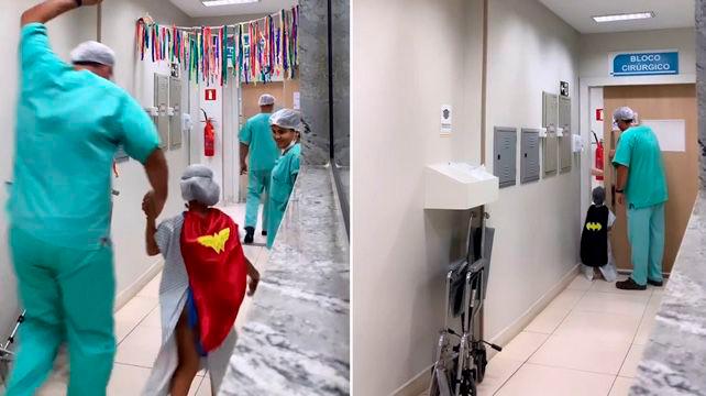 Brazilian doctor dresses children in superhero costumes to ease surgical anxiety 