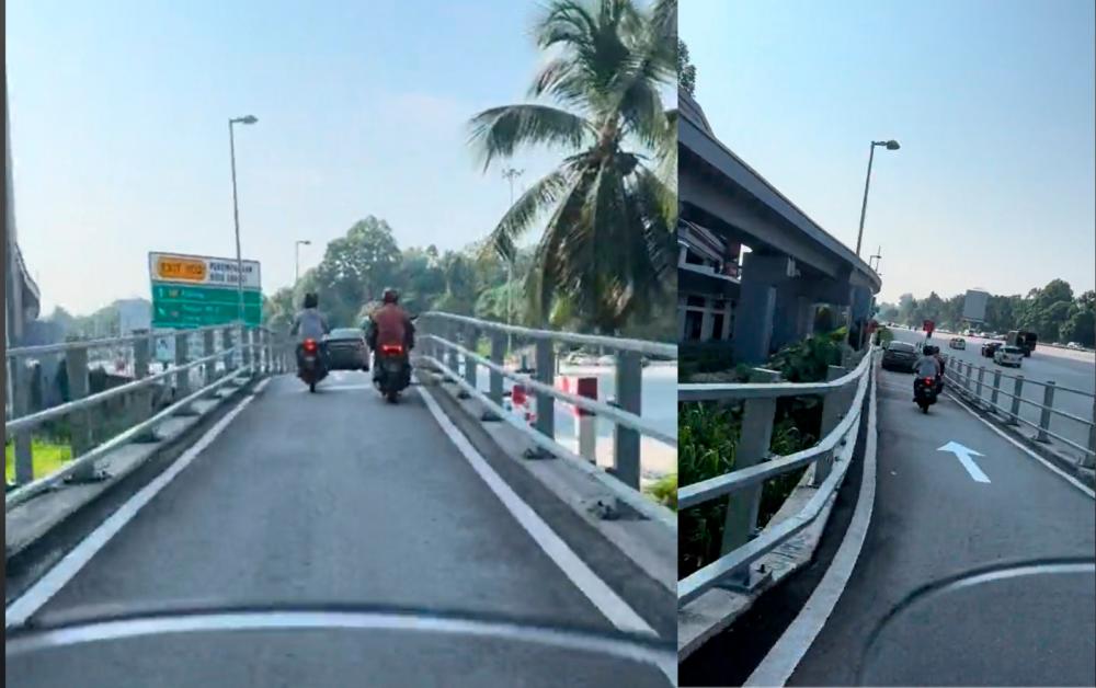 Car spotted in Cheras-Kajang Highway motorcycle lane, avoids paying toll Car spotted in Cheras-Kajang Highway motorcycle lane, avoids paying toll